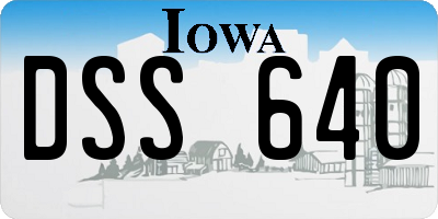 IA license plate DSS640