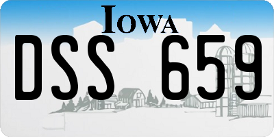 IA license plate DSS659