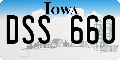 IA license plate DSS660