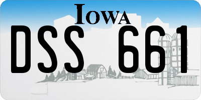 IA license plate DSS661