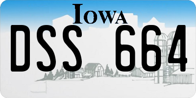 IA license plate DSS664