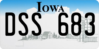 IA license plate DSS683
