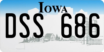 IA license plate DSS686