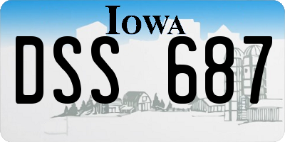 IA license plate DSS687