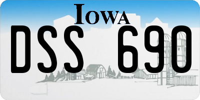 IA license plate DSS690
