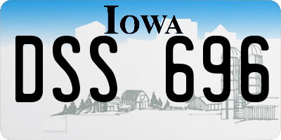 IA license plate DSS696