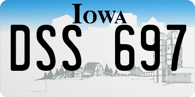 IA license plate DSS697