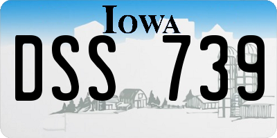 IA license plate DSS739