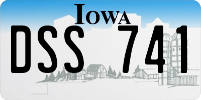 IA license plate DSS741