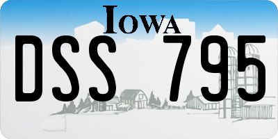 IA license plate DSS795