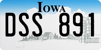 IA license plate DSS891