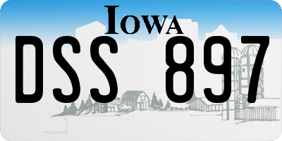 IA license plate DSS897