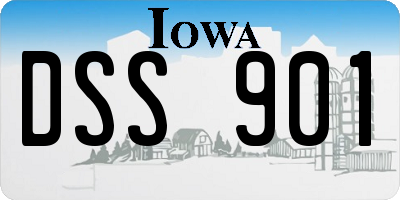 IA license plate DSS901