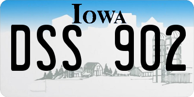 IA license plate DSS902
