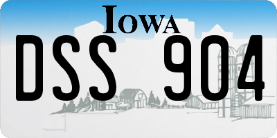 IA license plate DSS904