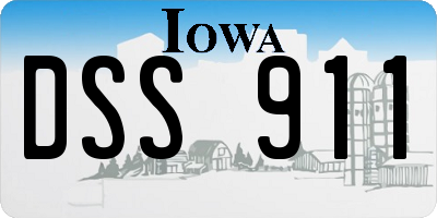 IA license plate DSS911