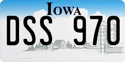 IA license plate DSS970