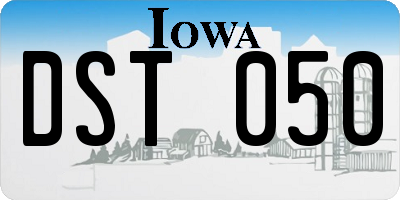 IA license plate DST050