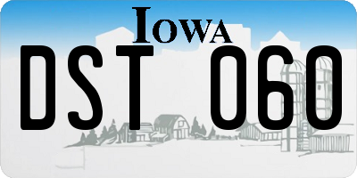 IA license plate DST060