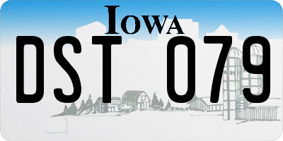 IA license plate DST079