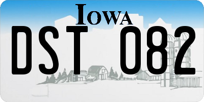 IA license plate DST082