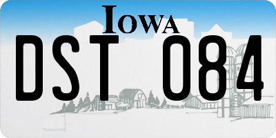 IA license plate DST084