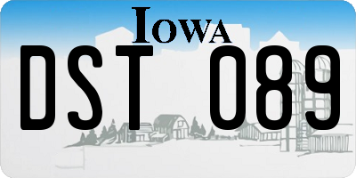 IA license plate DST089
