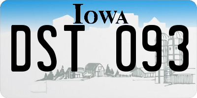 IA license plate DST093