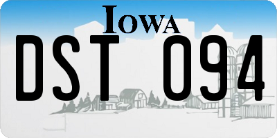 IA license plate DST094
