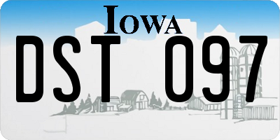 IA license plate DST097