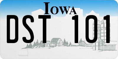 IA license plate DST101