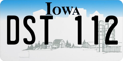 IA license plate DST112