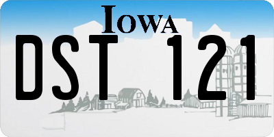 IA license plate DST121