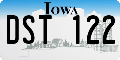 IA license plate DST122