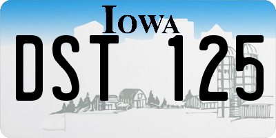 IA license plate DST125