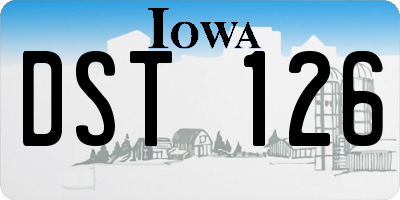 IA license plate DST126