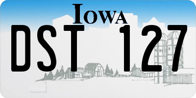 IA license plate DST127