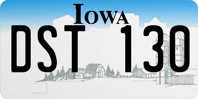 IA license plate DST130