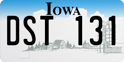 IA license plate DST131