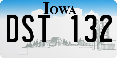 IA license plate DST132