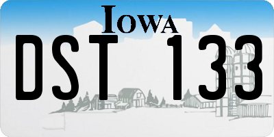 IA license plate DST133