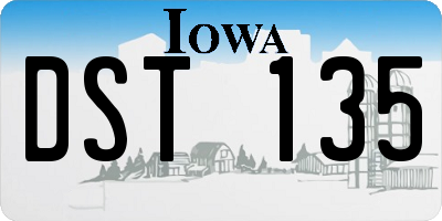 IA license plate DST135