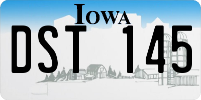 IA license plate DST145
