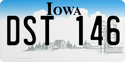 IA license plate DST146