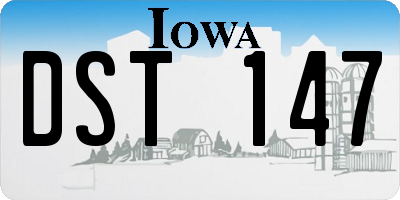 IA license plate DST147