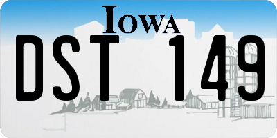 IA license plate DST149