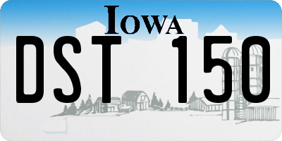 IA license plate DST150