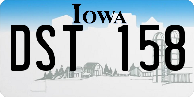 IA license plate DST158