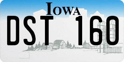 IA license plate DST160