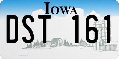 IA license plate DST161